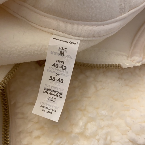 Marika coconut milk shoreline Sherpa jacket size M perfect condition NEW W/tags - Picture 13 of 14